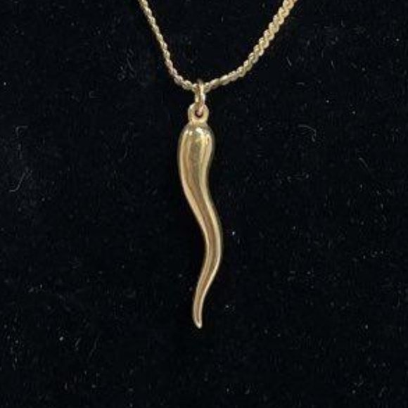 Jewelry - 14k Gold Cornicello Pendant - Approx. 0.9 grams